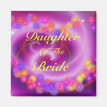 Daughter Of The Bride Swirly Heart Magnet