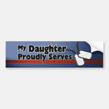 Daughter Proudly Serves Bumper Stickers