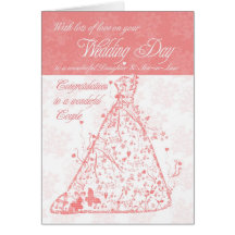 Daughter & Son-in-Law wedding day congratulations Greeting Card