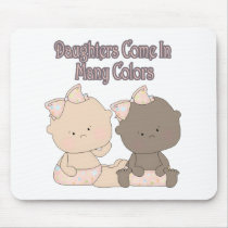 daughters come in many colours adoption design mousepad
