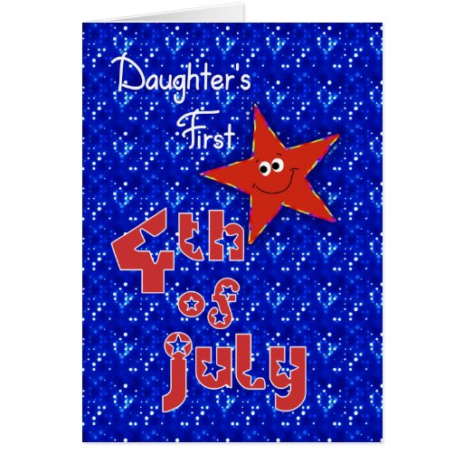 Daughter's First 4th of July Greeting Card