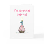 Daughter's First Birthday Card