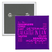 Daughters in Law Weddings & Birthdays : Qualities Buttons