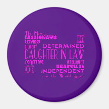 Daughters in Law Weddings & Birthdays : Qualities Refrigerator Magnets