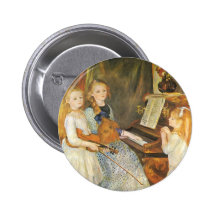 Daughters of Catulle Mendes; Renoir, Vintage Art Pins