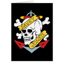 Davey Jones Tattoo Card