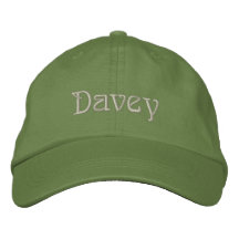 DAVEY Name Designer Cap Embroidered Hats