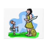 David and Goliath Christian artwork postcards