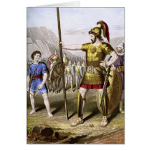 David and Goliath Greeting Card