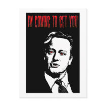David Cameron Blood Sucker Postcard