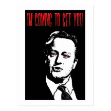 David Cameron Blood Sucker Postcard
