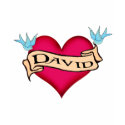 David - Custom Heart Tattoo T-shirts & Gifts