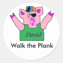 David, Walk the Plank Stickers