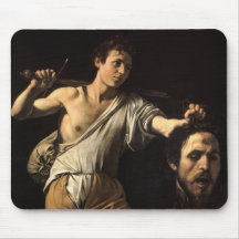 David with the Head of Goliath, Caravaggio Mousepad