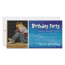 David's Birthday Party Photo Invitation