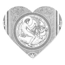 DaVinci and Sanzio Ceiling Classic Illustration Heart Sticker