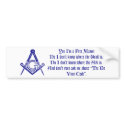 DaVinci Mason Bumper Sticker bumper stickers