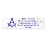 DaVinci Mason Bumper Sticker bumper stickers