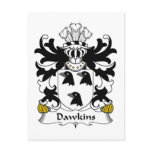 Dawkins Family Crest postcards