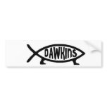 Dawkins Fish bumper stickers