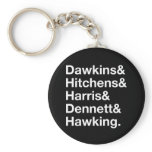 Dawkins&Hitchens&Harris&Dennett&Hawking - Science keychains