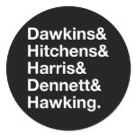 Dawkins&Hitchens&Harris&Dennett&Hawking - Science stickers