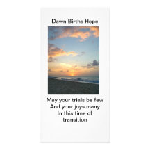 Dawn Births Hope Personalized Photo Card