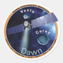 Dawn Mission Patch  Round Sticker