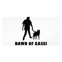 dawn of gassi hund photo card template