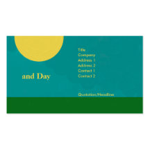 Day and night business card
