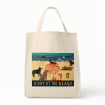 Day at beach- Tote Bag-Stephen Huneck