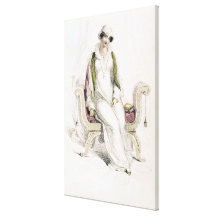 Day dress, fashion plate from Ackermann's Reposito Canvas Print