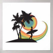 day of surfing vector design posters
