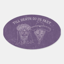 Day of the Dead Bridal Shower Stickers