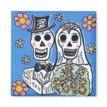 Day of the Dead Bride and Groom magnets