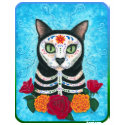 Day of the Dead Cat, Sugar Skull Cat Art Shirt
