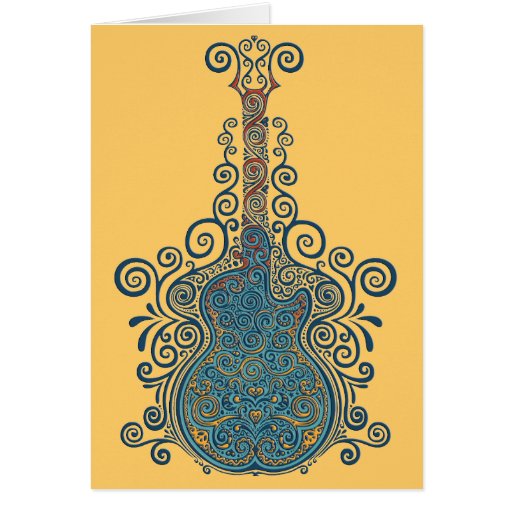 Day of the Dead Guitar Card