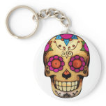 day of the dead skull keychains