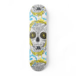 Day of The Dead Sugar Skull Comic Tattoo Design skateboards