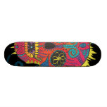 Day of The Dead Sugar Skull Comic Tattoo Design Skate Board Decks