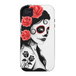 Day of the Dead Sugar Skull Girl - white Case-Mate iPhone 4 Cover