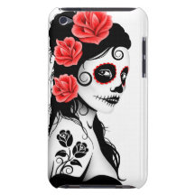 Day of the Dead Sugar Skull Girl - white Barely There iPod Cover