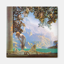 Daybreak - by Maxfield Parrish Refrigerator Magnet