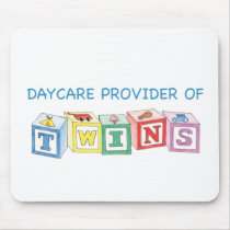 Daycare Provider of Twins Blocks Mouse Pads