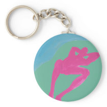 Daydreaming in Pink Key Chains