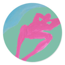 Daydreaming in Pink Stickers