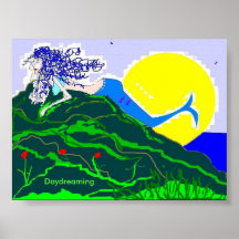 Daydreaming Mermaid Poster