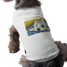 Daydreaming westie pet tshirt