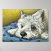 Daydreaming Westie Poster