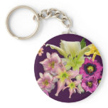 Daylily Collage keychains